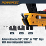 POWERTEC Edge Deck Screw Jig with 3 Board Spacing Options, and T15 Torx Bit, Hidden Fastener Deck Tool for Wood & Composite Decking (72184)-02