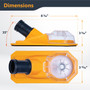 POWERTEC Drill Dust Collection Base with Suction Mount and 4 Interchangeable Drill Guide Bushings "1/4", "5/16", "3/8", "1/2" – Works with POWERTEC Hose Kits – Supports Hole Size Up to 2-5/8" (70450)-02