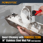 POWERTEC 6-1/2" Stainless Steel Bucket Scoop, Drywall Tapping Repair Tool, 1 PK (72179)