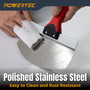 POWERTEC 6-1/2" Stainless Steel Bucket Scoop, Drywall Tapping Repair Tool, 1 PK (72179)