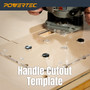 POWERTEC MFT Worktop Jig - Router Template for 3/4" Dog Holes, Includes 3/4" Straight Plunge Bit & Bushing Guide, Fits Porter-Cable Style Base Plate (71959)-06