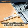 POWERTEC Track Saw Guide Rail Square 90° Right Angle, 1 PK (71962)-04