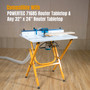 POWERTEC Folding Work Stand for Router Tabletop - Adjustable Height 32.7" to 35", Heavy Duty Steel, Portable Workbench Stand (UT1010)-06