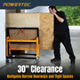 POWERTEC Panel Transfer Cart with Tilting Top - Multi-Purpose Mobile Shop Stand, 220lbs Capacity, 31-37" Adjustable Height, 4" TPR Wheels - 2 Casters with Brake 2 Without (UT1011)-04