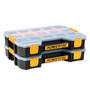 POWERTEC Stackable Tool Box Organizer with Removable Dividers - 17 Compartments, Interlocking, Portable Design (72118)