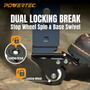 POWERTEC 2" Caster Wheels Set of 4-2 Casters W/Dual Locking Break - Heavy Duty 350 lbs Capacity, 360° Swivel, Plate Mounted, PU Castor Wheels for Furniture, Carts, Trolleys, Toolboxes (17219)