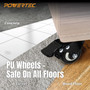 POWERTEC 2" Caster Wheels Set of 4-2 Casters W/Dual Locking Break - Heavy Duty 350 lbs Capacity, 360° Swivel, Plate Mounted, PU Castor Wheels for Furniture, Carts, Trolleys, Toolboxes (17219)