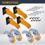 POWERTEC 2-1/2" Workbench Caster Kit – Set of 4 Retractable Stepdown Wheels, 462 lb Capacity for Workbenches, Tables, Stands & Equipment (17224)-10