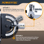 POWERTEC Adjustable Angle Track Saw Guide - Precision Miter Cuts, 13 Positive Stops, Wide Guide Rail Compatibility (72182)-04