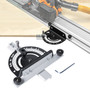 POWERTEC Adjustable Angle Track Saw Guide - Precision Miter Cuts, 13 Positive Stops, Wide Guide Rail Compatibility