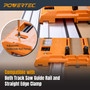 POWERTEC Universal Circular Saw Track Plate Compatible with Most Track Saw Guide Rails and Straight Edge Clamps, Tool-Free Mounting System, Adjustable Fence for Fast and Accurate Cuts (71993) 05