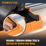 POWERTEC Universal Circular Saw Track Plate Compatible with Most Track Saw Guide Rails and Straight Edge Clamps, Tool-Free Mounting System, Adjustable Fence for Fast and Accurate Cuts (71993) 08