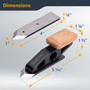 POWERTEC Chisel Plane with Spear Point Blade – Compact Edge Trimming Tool for Woodworking, Plug Trimming, Corner and Joinery Cleanup – Includes Wrench (72163)
