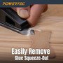 POWERTEC Chisel Plane with Spear Point Blade – Compact Edge Trimming Tool for Woodworking, Plug Trimming, Corner and Joinery Cleanup – Includes Wrench (72163)