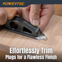 POWERTEC Chisel Plane with Spear Point Blade – Compact Edge Trimming Tool for Woodworking, Plug Trimming, Corner and Joinery Cleanup – Includes Wrench (72163)