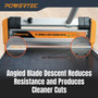 POWERTEC 13" Laminate and Vinyl Floor Cutter – Multi-Angle Manual Flooring Cutter for LVP, SPC, WPC, VCT, PVC, with HSS Blade, Honing Stone, and Angle Reference Marking (FC1300)-10