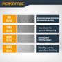 POWERTEC CBN Grinding Wheel 6 Inch 320 Grit, 1-1/4" Wide, 1/2" Arbor – 4-in-1 CBN Sharpening Wheel with 1/4" Radius Edge and Side Face for Bench Grinder (15708)