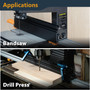 POWERTEC 16" x 3-1/2" Band Saw Fence - Resaw Fence Attachment for Bandsaw Tables & Drill Press, Compatible with POWERTEC Straight Edge Clamps (72260)
