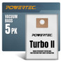 POWERTEC Fleece Filter Bag 5 Pack for Fein Turbo II Dust Extractor, Works for Turbo II & Dustex 35 L Wet/Dry Dust Extractor, Replacement Shop Vac Bags for Fein 31345062010 (75114) POWERTEC Fleece Filter Bag 5 Pack for Fein Turbo II Dust Extractor, Works for Turbo II & Dustex 35 L Wet/Dry Dust Extractor, Replacement Shop Vac Bags for Fein 31345062010 (75114)