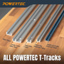 POWERTEC 48-Inch Aluminum Miter T-Track, 1 PK, For Benchtop Table Saws, Router Tables, Band Saws, and 3/4” x 3/8” Miter Bar (72342)