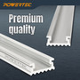 POWERTEC 48-Inch Aluminum Miter T-Track, 1 PK, For Benchtop Table Saws, Router Tables, Band Saws, and 3/4” x 3/8” Miter Bar (72342)
