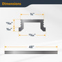 POWERTEC 48-Inch Aluminum Miter T-Bar, 1 PK, For Benchtop Table Saws, Router Tables, Band Saws (72343)