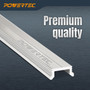 POWERTEC 48-Inch Aluminum Miter T-Bar, 1 PK, For Benchtop Table Saws, Router Tables, Band Saws (72343)
