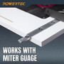 POWERTEC 48-Inch Aluminum Miter T-Track and T-Bar Set, 1 Set, For Benchtop Table Saws, Router Tables, Band Saws (72344)