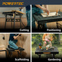 POWERTEC Portable Folding Worktable – Heavy-Duty Workbench with 33.5" x 24" Surface, 1650 lbs Load Capacity – Compact, Foldable Table for Woodworking, DIY, Garage & Jobsite Use (UT1014)