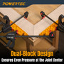 POWERTEC Dual Function Miter Clamp & 90° Positioning Block – Set of 2 Assembly Clamping Squares for Miter Joints & Right Angle Woodworking Tools, Compatible with Fence, Bar Clamps (72010)-05