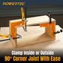 POWERTEC Dual Function Miter Clamp & 90° Positioning Block – Set of 2 Assembly Clamping Squares for Miter Joints & Right Angle Woodworking Tools, Compatible with Fence, Bar Clamps (72010)-03