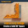 POWERTEC Dual Function Miter Clamp & 90° Positioning Block – Set of 2 Assembly Clamping Squares for Miter Joints & Right Angle Woodworking Tools, Compatible with Fence, Bar Clamps (72010)-08