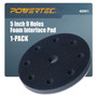 POWERTEC 5-Inch Foam Interface Pad, 9-Hole Hook and Loop Sanding Backing Pad for Festool RO125 / ETS 125 Sander Orbital Sanders – High-Density PU Cushion, Sanding & Dust Extraction – 1-Pack (46901)