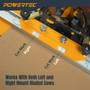 POWERTEC Circular Saw Guide Rail System – Rip-Cut Edge Guide Track for Straight Cuts in Plywood, Sheet Goods & Panels – Fits Left & Right Circular Saws – Portable Cutting Jig for Woodworking (72093)-03