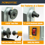 POWERTEC 10" x 18" Benchtop Mini Wood Lathe – 1/2HP, 5-Speed Cast Iron Lathe with MT2 Taper for Turning Pens, Bowls, Spindles, and DIY Wood Projects (LT1018)-05