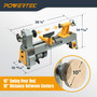 POWERTEC 10" x 18" Benchtop Mini Wood Lathe – 1/2HP, 5-Speed Cast Iron Lathe with MT2 Taper for Turning Pens, Bowls, Spindles, and DIY Wood Projects (LT1018)-02