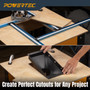 POWERTEC Adjustable Rectangle Router Jig, Frame Template System– Precision Routing Guide for Juice Grooves, Recesses Slots, Inlays and Panel Work Up to 24” x 24" (71867)-06