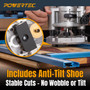 POWERTEC Adjustable Rectangle Router Jig, Frame Template System– Precision Routing Guide for Juice Grooves, Recesses Slots, Inlays and Panel Work Up to 24” x 24" (71867)-04