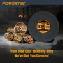 POWERTEC 4" Cut Off Wheels 25 Pack, 1/16" Thick with 5/8" Arbor, Metal & Stainless Steel Cutting Wheel for Angle Grinder, Iridium-Coated Aluminum Oxide 60 Grit 06