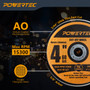 POWERTEC 4" Cut Off Wheels 25 Pack, 1/16" Thick with 5/8" Arbor, Metal & Stainless Steel Cutting Wheel for Angle Grinder, Iridium-Coated Aluminum Oxide 60 Grit 02