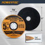 POWERTEC 5" Cut Off Wheels 25 Pack, 1/16" Thick with 7/8" Arbor, Metal & Stainless Steel Cutting Wheel for Angle Grinder, Iridium-Coated Aluminum Oxide 60 Grit (14020) 02