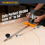 POWERTEC Router Circle Cutting Jig – Adjustable Router Template System for 11" to 54" Circles – Fits Most Routers with 1" Porter Cable Style Bushing (72243) 03