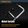 POWERTEC Heavy Duty 12" F Style Bar Clamps, 3-5/8" Throat, 480 lb Clamping Force – Woodworking, Cabinetry, Welding & Workshop Use, 2 Pack (72339) 06