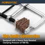POWERTEC Heavy Duty 12" F Style Bar Clamps, 3-5/8" Throat, 480 lb Clamping Force – Woodworking, Cabinetry, Welding & Workshop Use, 2 Pack (72339) 03