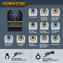 POWERTEC Carbide Oscillating Tool Blade 3pc Set – Multitool Blades with 2 Adapters for Cutting Hardened Metal, Bolts, Screws, and Nails (14501) 06