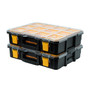 POWERTEC Small Parts Organizer & Tool Box – 10 Compartments, IP65 Water & Dust Protection, Stackable Storage with Interlocking Latch, Removable Tray, Clear Lid, Portable Design, 2-Pack (72365-P2) 02