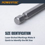 POWERTEC 72259 6 Inch Square Driver Bit Set - #2 Square Head, 1/4" Hex Shank, for Woodworking & Construction (2 Pack) 06