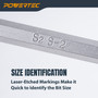 POWERTEC 72259 6 Inch Square Driver Bit Set - #2 Square Head, 1/4" Hex Shank, for Woodworking & Construction (2 Pack) 05