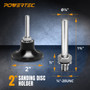 POWERTEC 2-Inch R-Type Sanding Disc Holder, 1/4" Shank Quick Change Pad Holder for Die Grinder, Power Drill & Rotary Tools – for Surface Conditioning, Polishing, Grinding & Rust Removal, 2PK (11404) 02