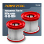 POWERTEC 49-90-1900 Wet Dry Vacuum Filter for Milwaukee M18 0880-20, 0970-20 & M12 0970-20 Cordless Vacuum 2 Pack, HEPA Cartridge Filter Replacement for Milwaukee Cordless Shop Vacs (75132)
 01